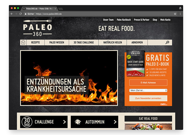 Screenshot: Paleo360.de