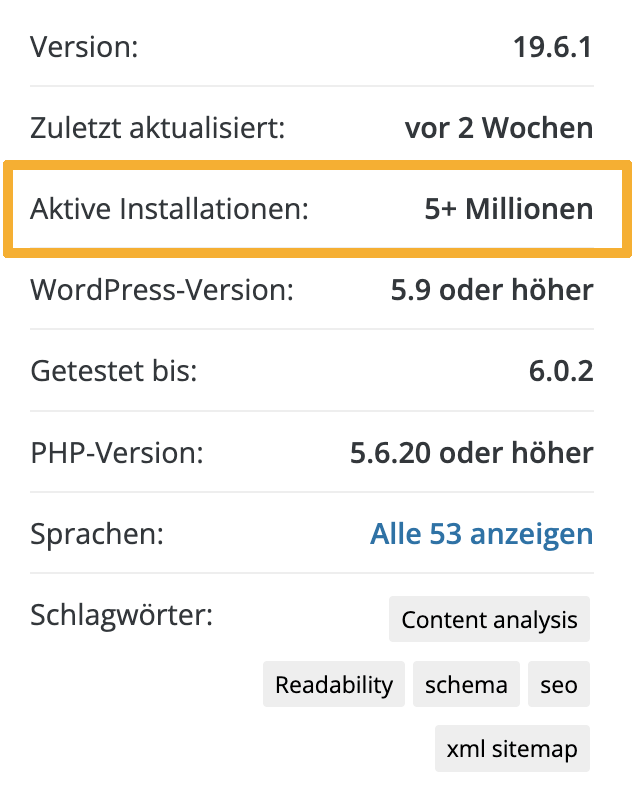Aktive Installationen